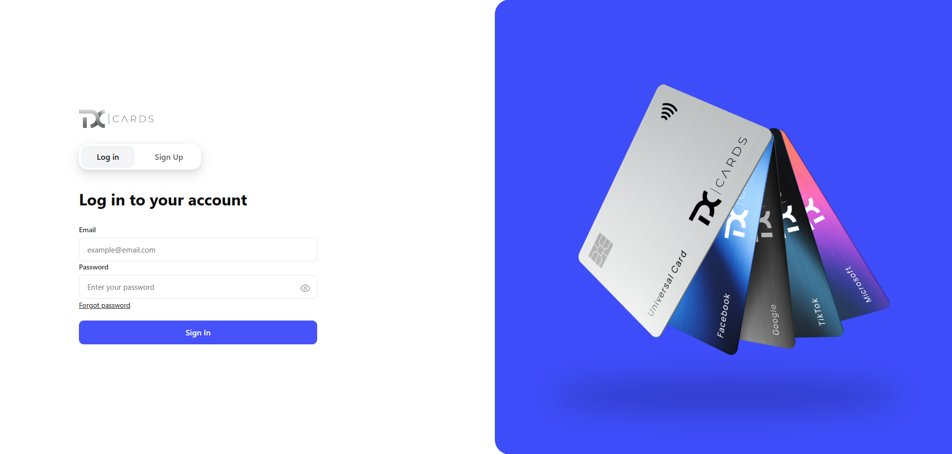 TDX CARDS Application